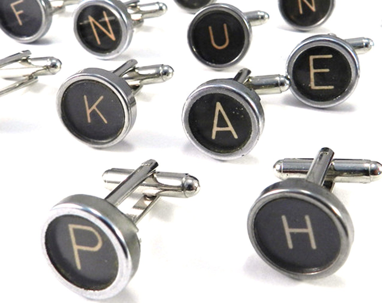 Mens VINTAGE Typewriter Key Cufflinks Wedding Cuff Links ANY