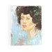 vintage oil painting - lady in blue