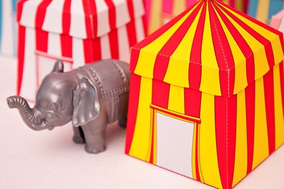 Circus Tent Favor Box - DIY Printable PDF Il_570xn