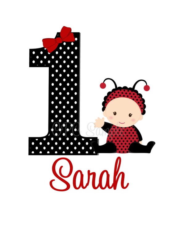 Ladybug Birthday Shirt Personalized Ladybug TShirt or Bodysuit ANY BIRTHDAY NUMBER Il_570xn