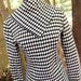 RESERVED for shawnie48 / 1960s mod dress - black and white polka dot wool dress w/ asymmetrical collar