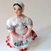 Vintage Folk Art Costume Girl Doll Czechoslovakia