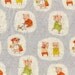 Fall Sale - Heather Ross Fabric Nursery Versery Pigs in Blue Yardage - End of Bolt over 46 inches