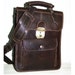Leather Messenger / Cross-Body Bag / Purse / Elie Bis size S in dark brown