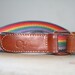02 Vintage Belt. Classic Op Rainbow Fabric Belt