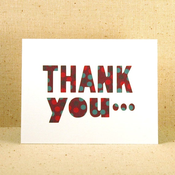 Items similar to Thank You Cards - Set of 6 on Etsy