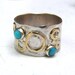 SALE Blue Turquoise Ring - Silver ring size 7
