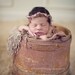Brown Wool and Lace Tie Back Headband