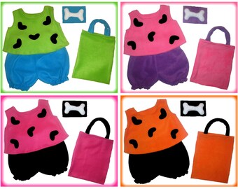 0/3M 6/9m, 12/18m, 24m/2t, 3t/4t Flintstones Pebbles Halloween Costume Set Boutique PAGEANT