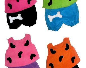 5/6 or 7/8 Flintstones Pebbles Halloween Costume Bone Hair Clip Boutique PAGEANT New