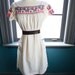 Vintage circa 1970s hippie PEASANT Mexican DRESS... hand embroidered ROOSTERS