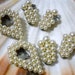 Faux Pearl Shoe Clips Upcycle Material 3 Pairs
