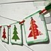 Christmas Tree Banner, Christmas Tree Garland, Red and Green, Christmas Decoration, Holiday Decor, Mantle Decoration, Christmas Photo Prop