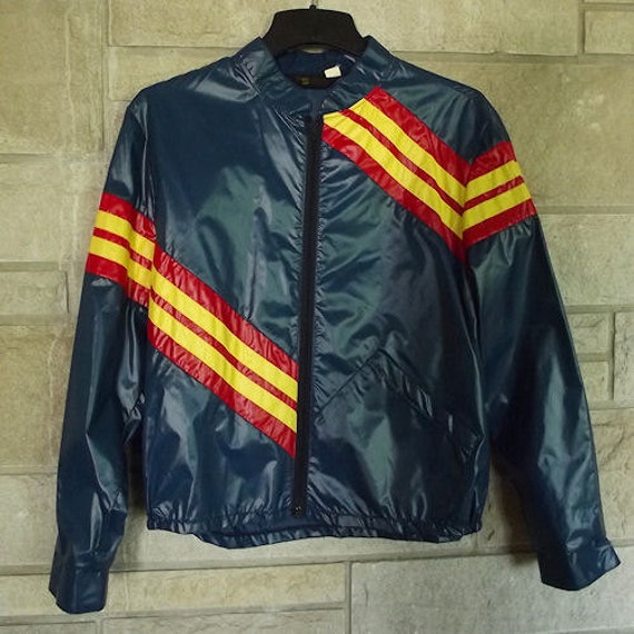Vintage 80s Racing Stripes Jacket Silton California L