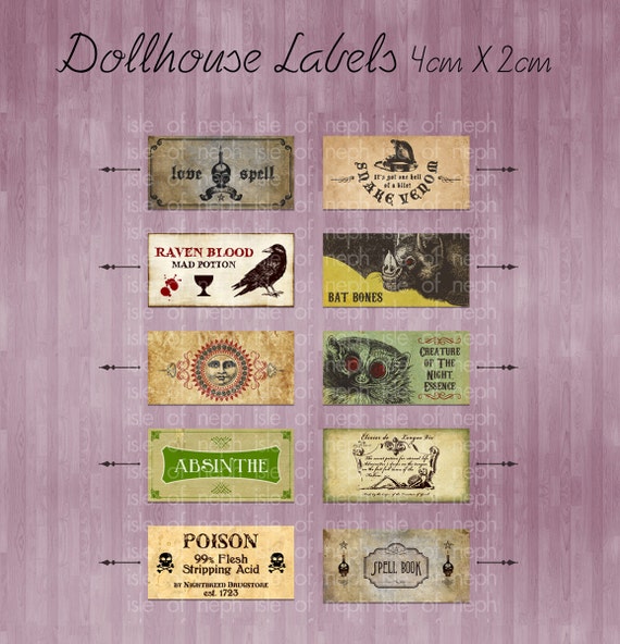 items similar to miniature dollhouse labels vintage apothecary