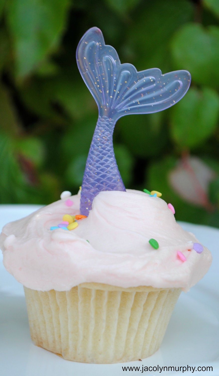 Mermaid Tail Cupcake Toppers Set of 6 Purple Mermaid Tail Cupcake Toppers Set of 6 Purple