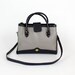 houndstooth satchel / blue Liz Claiborne faux leather bag