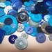 50 Blue Buttons Navy Blue Buttons Blue Berries Bulk Buttons Bulk Blue Buttons Sewing Buttons Sky Blue Mixed Media TT Team Button Jewelry