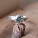 Prasiolite Green Amethyst Solitare Ring Sterling Silver Hand Forged