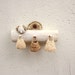 Miniature Elfs wall hanger with a bird , rustic home decor
