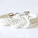 Square Knot Silk Rope Bracelet For Men - White