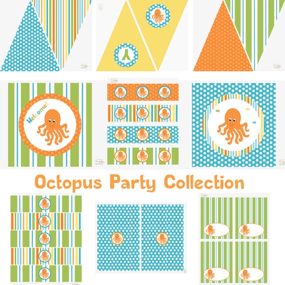 Under the Sea Birthday, Under the Sea Birthday Decorations, Under the Sea Baby Shower Decorations, Under the Sea Party Decorations, Octopus Il_570xn