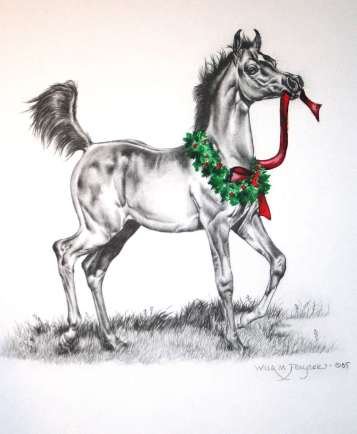 Items similar to 8 Delightful Arabian Horse Foal Art 