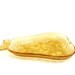 Vintage pear glass dish - vintage Hazel Atlas cut glass bowl honey gold yellow