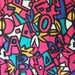 Vintage Fabric Letters Shapes Crazy Late 80s