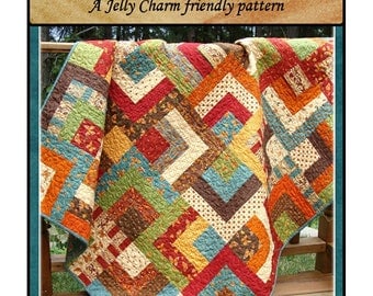 PDF Quilt Pattern Scrappy Trails Jelly Charm Friendly pattern Carlene Westberg Designs