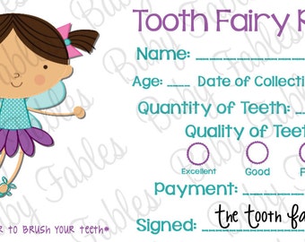 Tooth Fairy Receipts - Tooth fairy tooth loose teeth tooth fairy ...