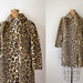 1960s Coat / 60s Leopard Print Coat / Faux Fur