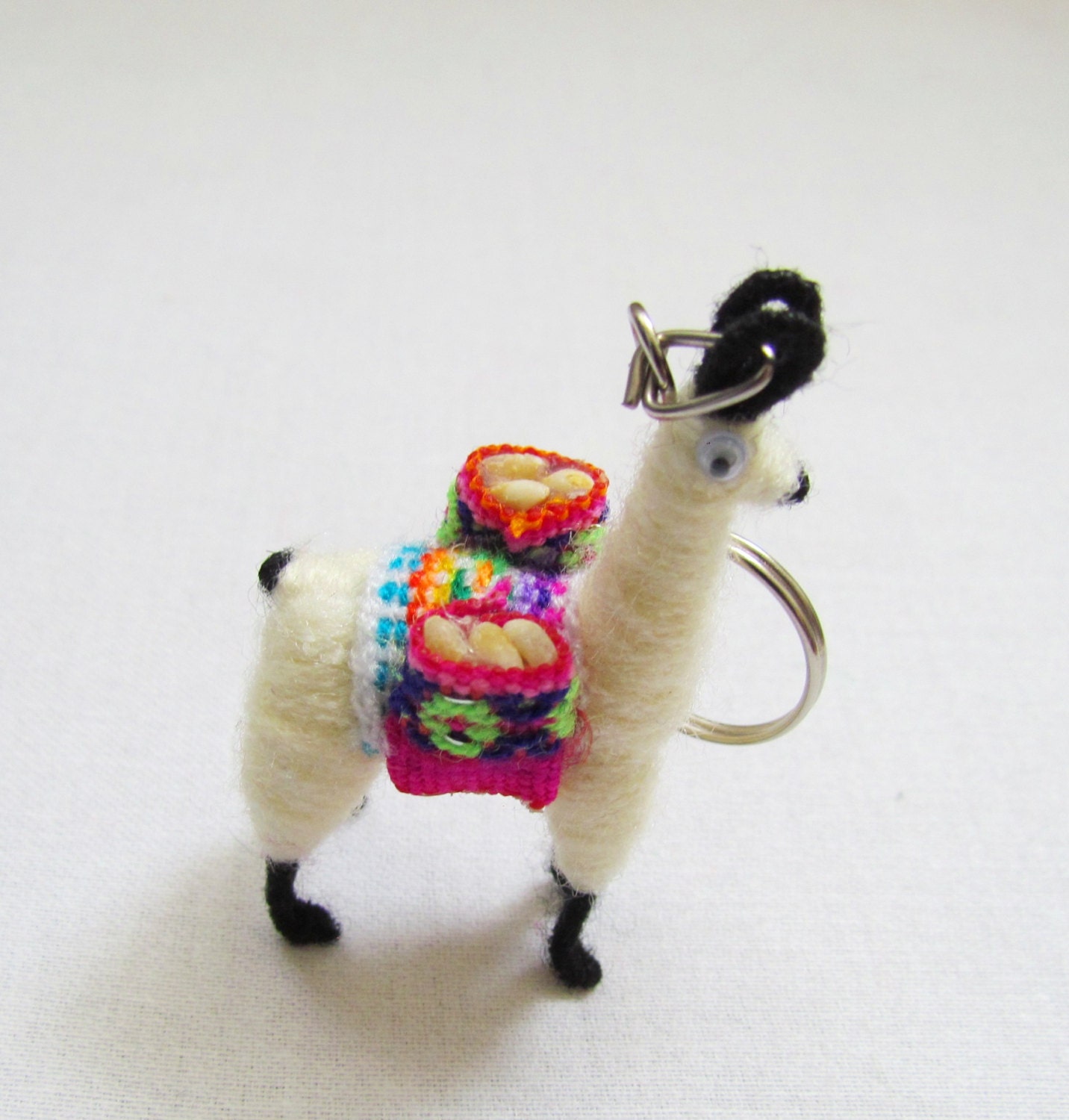 stuffed llama keychain