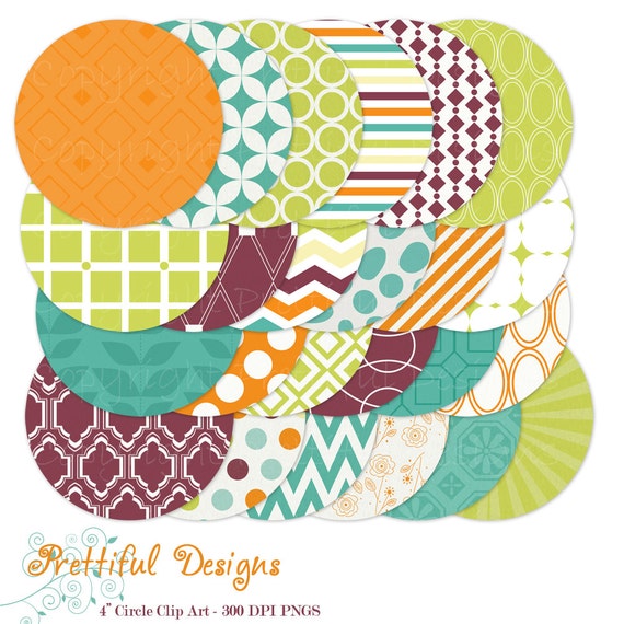 4" Circle Clip Art for Personal and Commercial Use - East Il_570xn