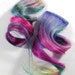 Entrancing / Human Hair Extension Set / Pink Purple Blue / Long Tie Dye Colored Hair