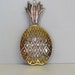 Vintage Brass Pineapple Tray, Hollywood Regency