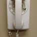 White Rotary Wall Phone Western Electric 1960's