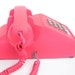 Neon Pink Vintage Phone push button telephone