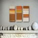 series of 5 acrylic abstract paintings - metallic gold copper brown - modern southwest decor - original art by Linnea Heide - SALE