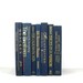 Blue Vintage Books Decorative Collection for Wedding Home Decor Photography Prop