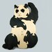 Panda Bear Wood Puzzle Educational Toy