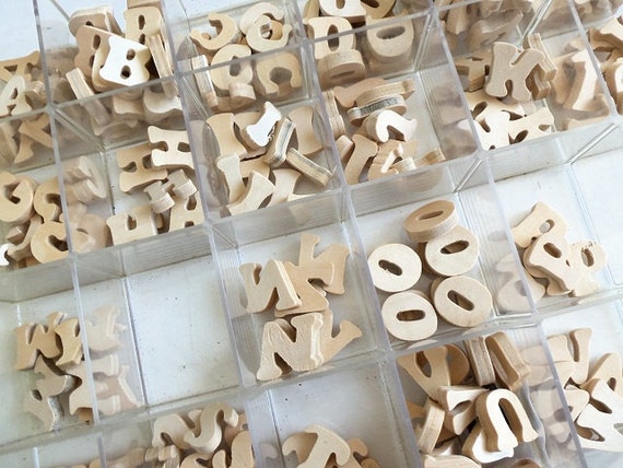 229 Unfinished Wood Alphabet Letters Miniature by MeerkatsManor