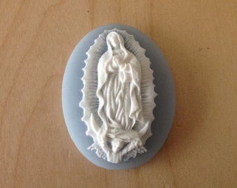 Our Lady Guadalupe Cameos 40 x 30mm Resin lot of 3