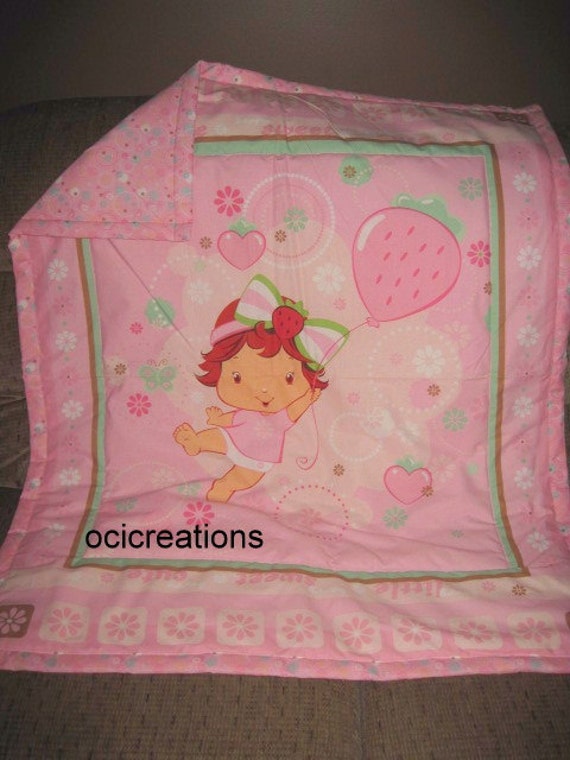 Baby Strawberry Shortcake Blanket Ready To Ship by ocicreations