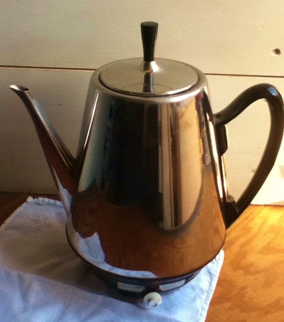Electric Coffee Pot Percolator Mid Century Sunbeam by theStylepyle