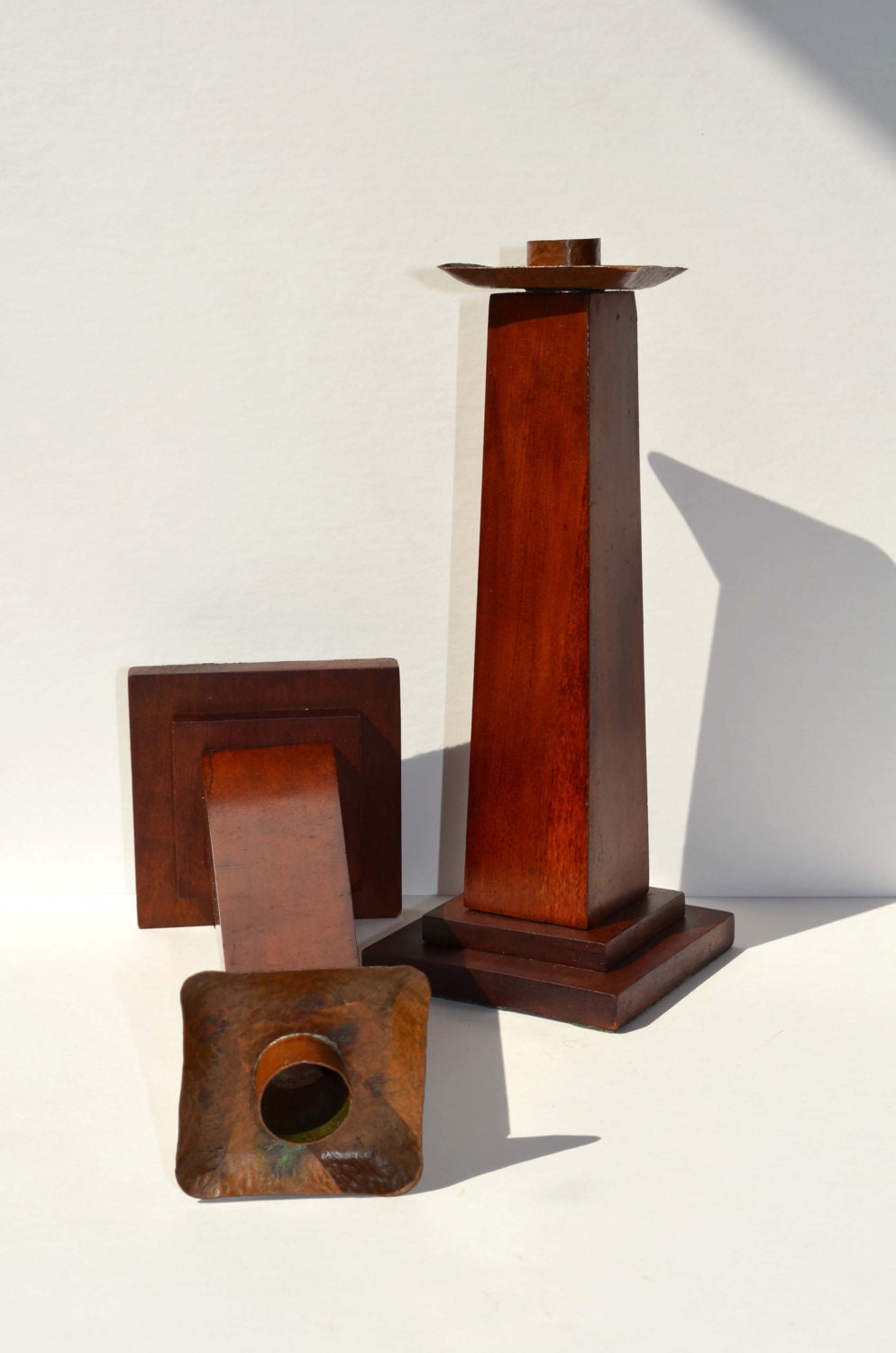 Arts and Crafts Candle Holders Mission Prairie