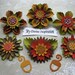 Fall Paper Embellishments and Paper Flowers for Scrapbooking Cards Mini Albums and Papercrafts