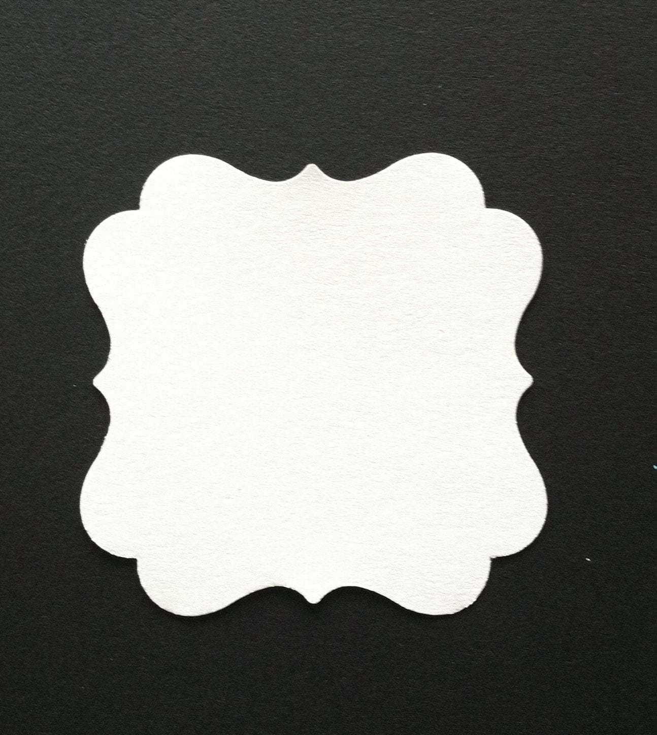 50 Fancy Square Die Cut Tags/ labels 2 x 2 by