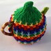 Rainbows and Unicorn poop: red, orange, yellow, green, blue, indigo and violet tea cozy