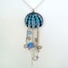 Color Changing Fused Dichroic Glass Jellyfish Pendant